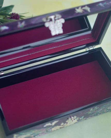 Artisan-Made Mother of Pearl Jewelry Box with Exquisite Peacock Inlay - An Elegant Storage Solution for Your Treasures