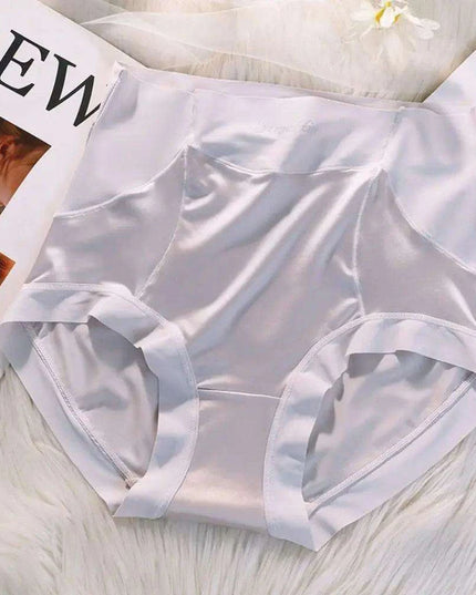 Elegant Satin Japanese Lingerie Set for Women - Plus Size Briefs in Stylish Solid Shades