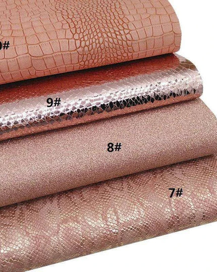 Glittery Pink Tiger & Serpent Faux Leather DIY Crafting Set