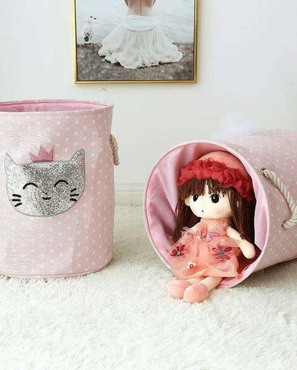 Chic Collapsible Canvas Storage Bin for Kids
