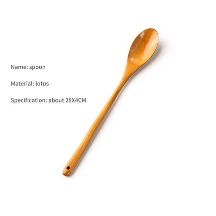 Elegant Japanese Wooden Serving Spoons Set