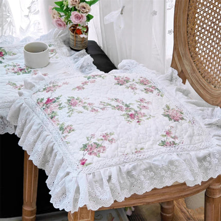 ChinAmazon Korean Princess Cushion - Embroidered Floral Design, Cotton