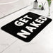 Luxurious Microfiber Bath Mat with Playful "Get Naked" Design and Anti-Skid Technology