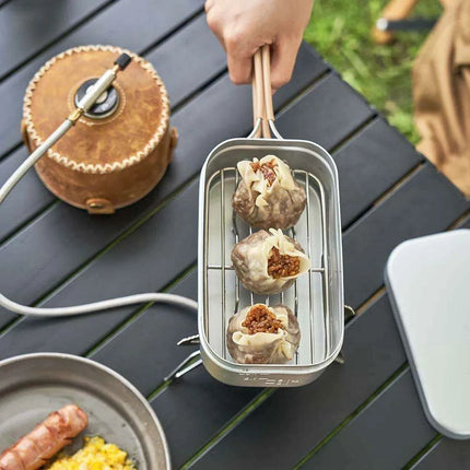Portable Aluminum Dining Box for Outdoor Culinary Adventures