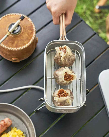 Portable Aluminum Dining Box for Outdoor Culinary Adventures