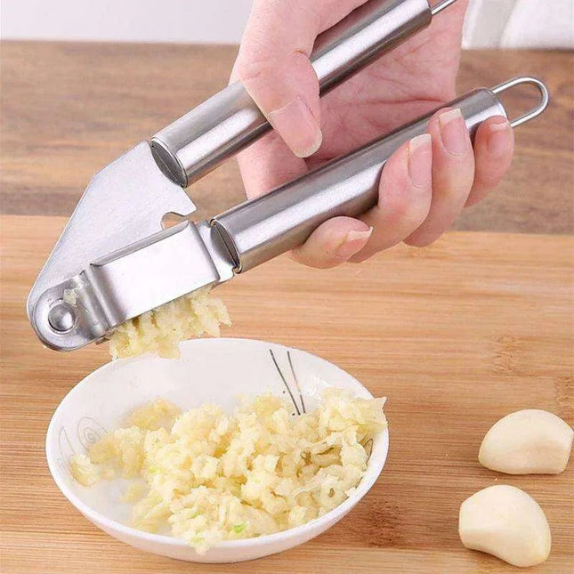 Premium Stainless Steel Garlic Press and Vegetable Dicer Set for Quick Meal Preparation