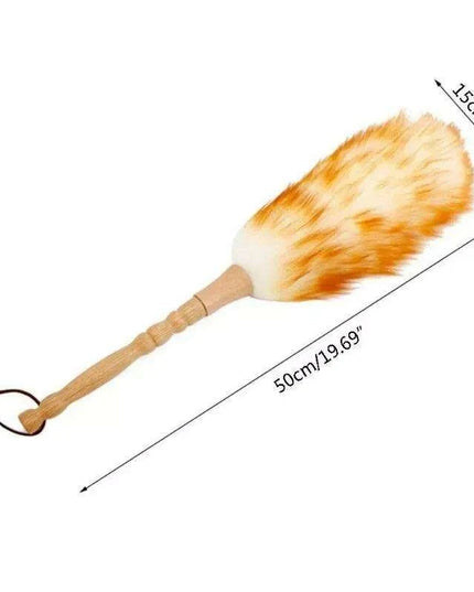 Eco-Friendly Bamboo Wool Duster - 50cm Anti-Static Cleaning Tool for Home and Furniture