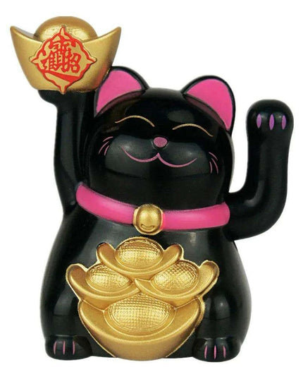 Solar-Powered Waving Lucky Cat Figurine - A Symbol of Joy and Good Fortune