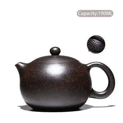 Handcrafted Authentic Purple Clay Teapot with Unique Filtering System
