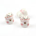 Whimsical Lucky Cat Ceramic Beads Set for Unique Jewelry Creations - 4 Pieces (13x14mm)