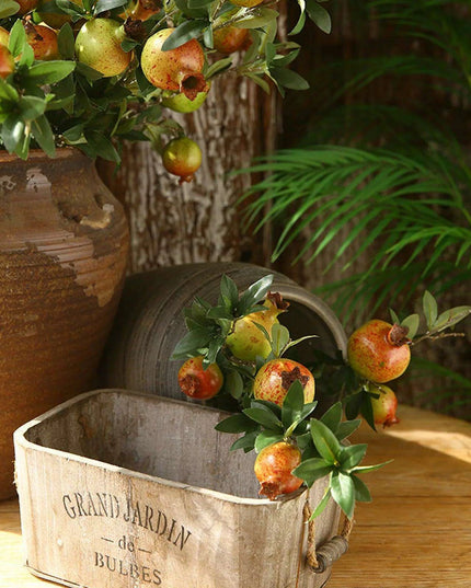 80cm Faux Pomegranate Bouquet - 6 Head Foam Fruit for Elegant Home and Event Decoration