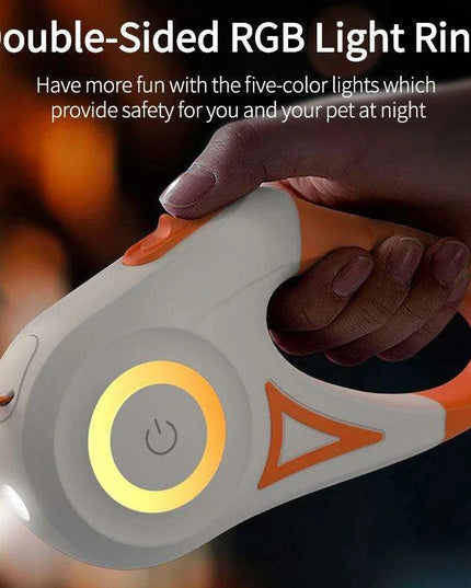 5M Stylish LED Dog Leash with Retractable Design for Safe Night Walks