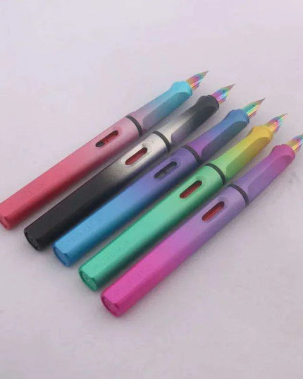 Elegant Aurora Blue-Purple Gradient Fountain Pen Set - Premium Writing Tool for Students and Professionals - Stylish EF Nib Design