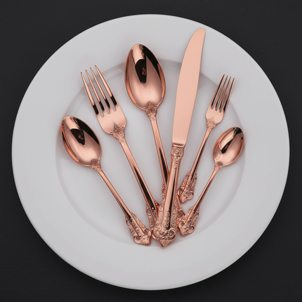 Gold-Finish 18/10 Stainless Steel Flatware — Individual Pieces | Très Elite