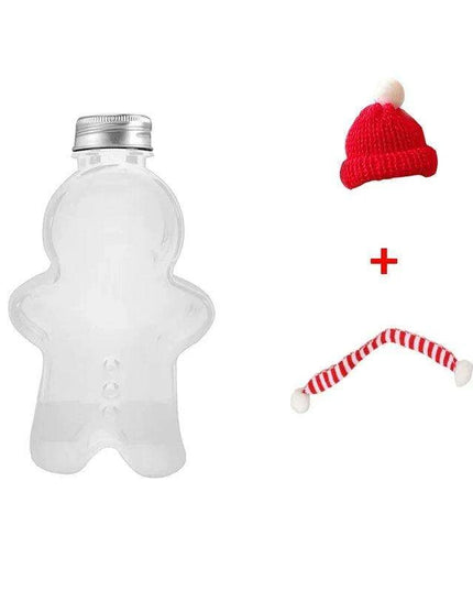 Cheerful Gingerbread Man Holiday Water Bottle for Kids - Ideal Christmas Gift with Multi-Functional Design