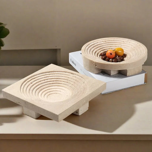 Travertine Tray with Modern Minimalist Design for Stylish Home Decor and Storage