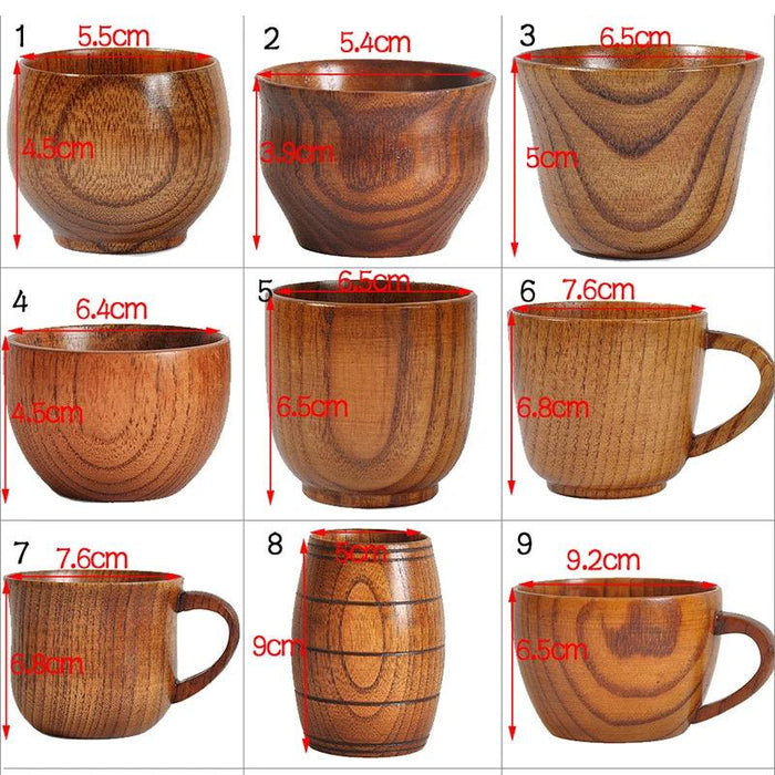 Handcrafted Rustic Spruce Wood Mug - Stylish Natural Drinkware for All Beverages