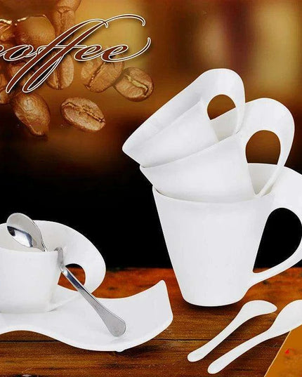 Chic European Espresso Mug Collection with Spoon and Holder for Home & Kitchen