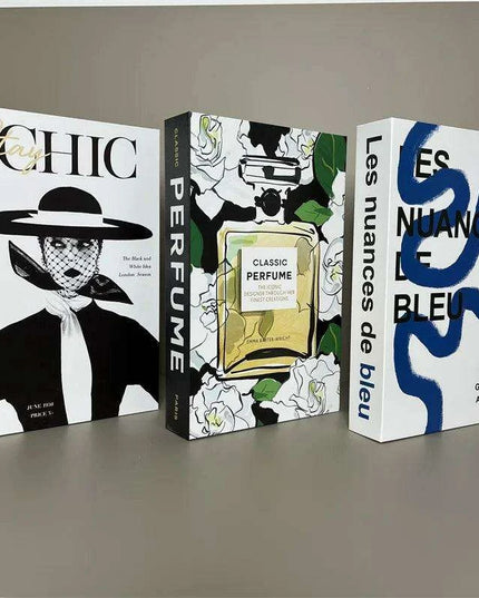 Elegant 3-Piece Decorative Faux Book Set for Home Décor