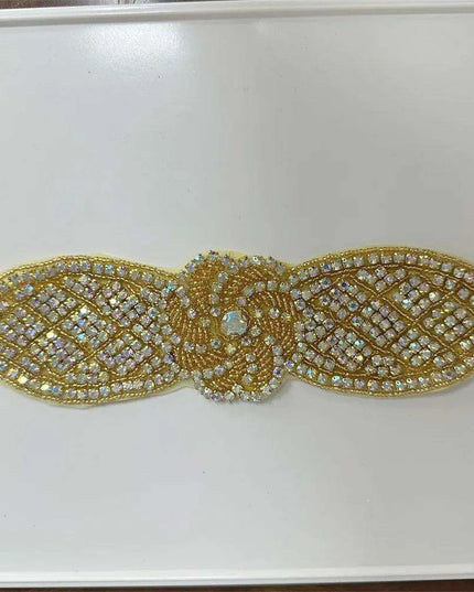 Glimmering Silver Rhinestone Floral Applique: Elegant Fashion Upgrade Accessory