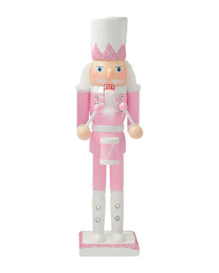 30cm Regal Pink Walnut Nutcracker - Charming Holiday Decoration & Gift for Young Girls