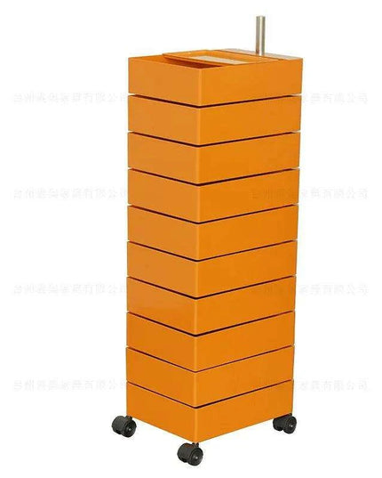 360-Degree Rotating Multi-Layer Storage Organizer - Stylish Movable Cabinet for Magazines and Cosmetics