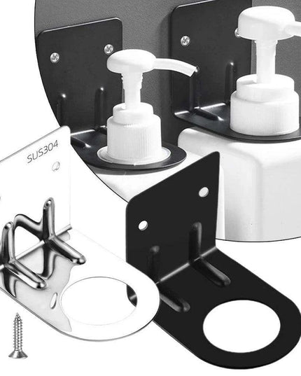 Versatile Stainless Steel Wall-Mounted Shower Organizer with Adjustable Bottle Storage