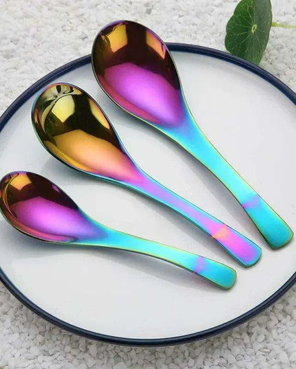 Elegant Multifunctional Japanese Stainless Steel Spoon for Soups, Desserts, and Beverages