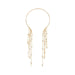 Vintage Gothic Star Crystal Necklace with Sequined Tassel Detail