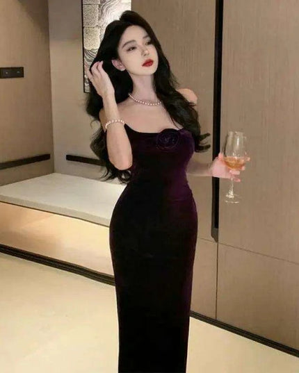 Chic Y2K Inspired Spaghetti Strap Midi Dress for Women - Ideal for Summer Evenings