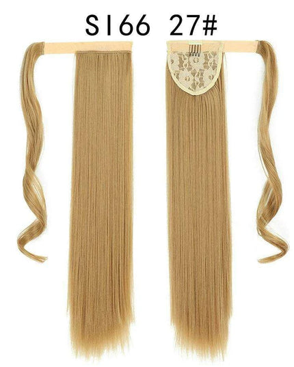 Elegant Length: 22-Inch Synthetic Hair Extensions for Instant Glamour