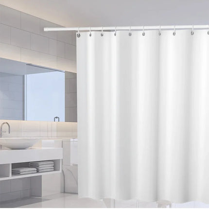 Waterproof Polyester Shower Curtain with Hooks