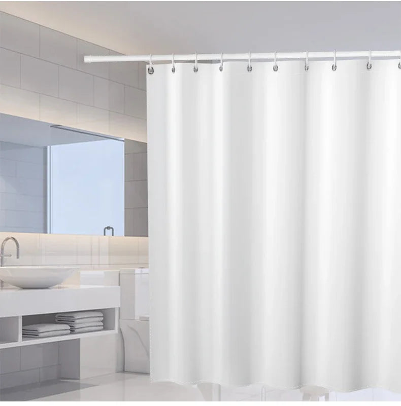 Waterproof Polyester Shower Curtain with Hooks