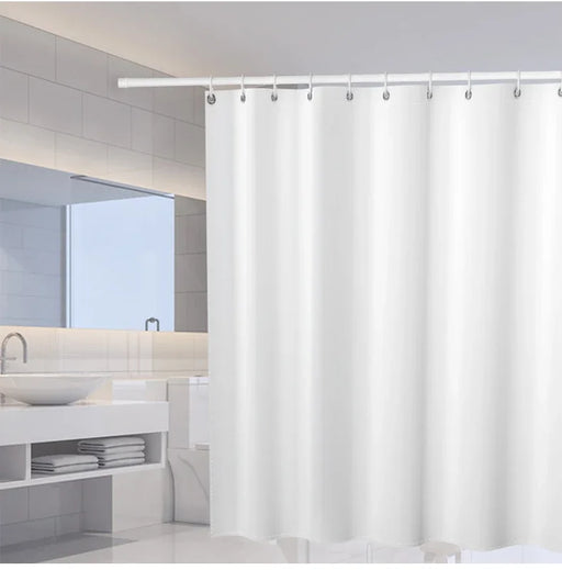 Waterproof Polyester Shower Curtain with Hooks
