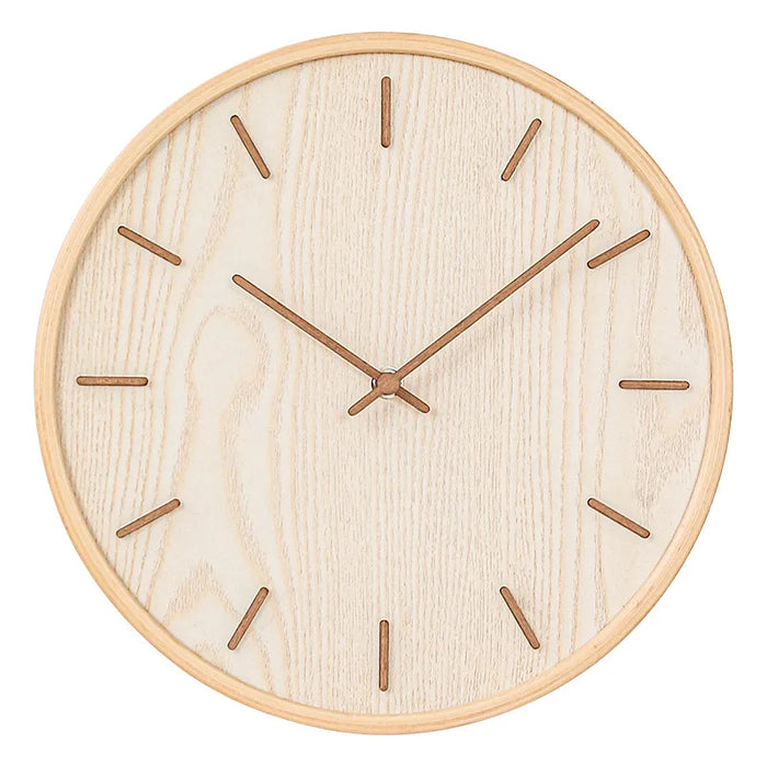 Japanese-Inspired Silent Wooden Wall Clock for Tranquil Spaces