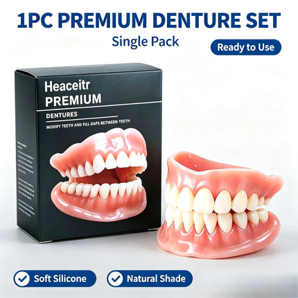 Boil-to-Shape Custom Fit Denture Kit — Slim Comfort Design, All Arch Sizes