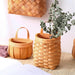 Woven Bamboo Wall Baskets for Elegant Plant and Flower Arrangement