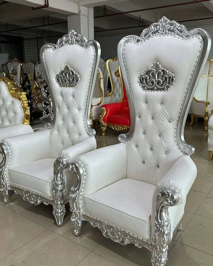 Opulent Royal Throne Chair Set for Wedding Couple