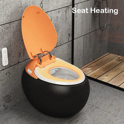Luxury Orange Smart Toilet | Modern Design & Heated Seat