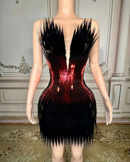 Stunning Silver Sequin Mermaid Gown with Deep V Neck and High Side Slit for Glamorous Nights