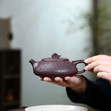 Artisan Jade Gold Sand Authentic Gourd Teapot - Exquisite 290ml Masterpiece