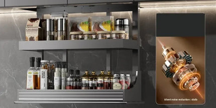 Electric Lifting Kitchen Organizer Storage Cabinet Basket Smart Kitchen Storage Organization Shelf Kitchen Accessories e electric-lifting-kitchen-organizer-storage-cabinet-basket-smart-kitchen-storage-organization-shelf-kitchen-accessories-e