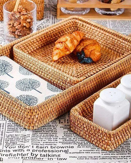 Natural Rattan Wicker Basket for Stylish Storage and Outdoor Picnics