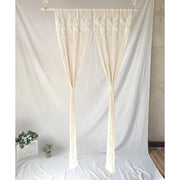 Hand-Woven Macrame Cotton Door Curtain & Wall Tapestry – Boho Wedding Backdrop