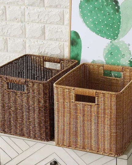 Nordic-Inspired Multi-Purpose Plastic Storage Basket for Home Organization