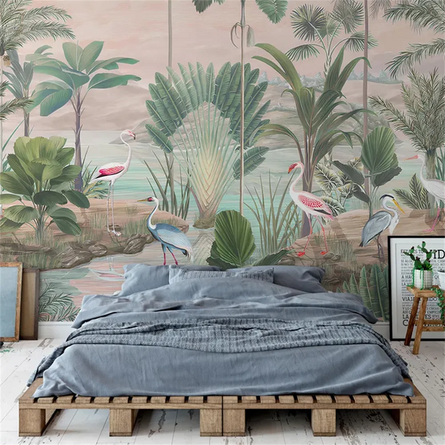 Pink Flamingo Waterproof Wallpaper