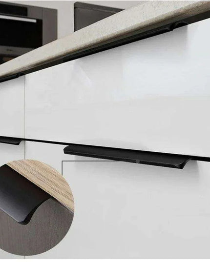 Modern Aluminum Alloy Cabinet Pull Handles - Set of 3