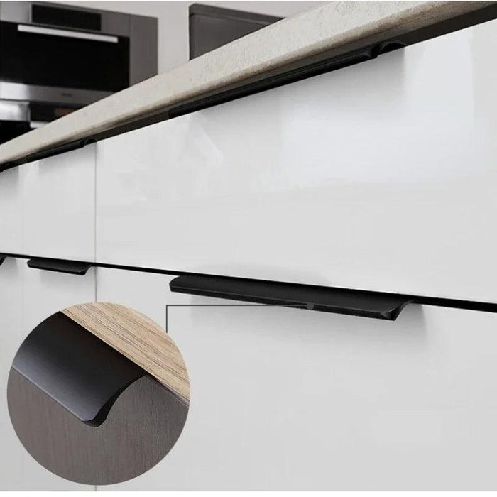 Modern Aluminum Alloy Cabinet Pull Handles - Set of 3