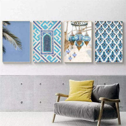 Coastal Serenity: Palm Leaf Canvas Art for Relaxing Home Decor