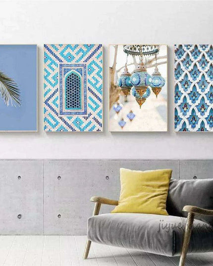 Coastal Serenity: Palm Leaf Canvas Art for Relaxing Home Decor